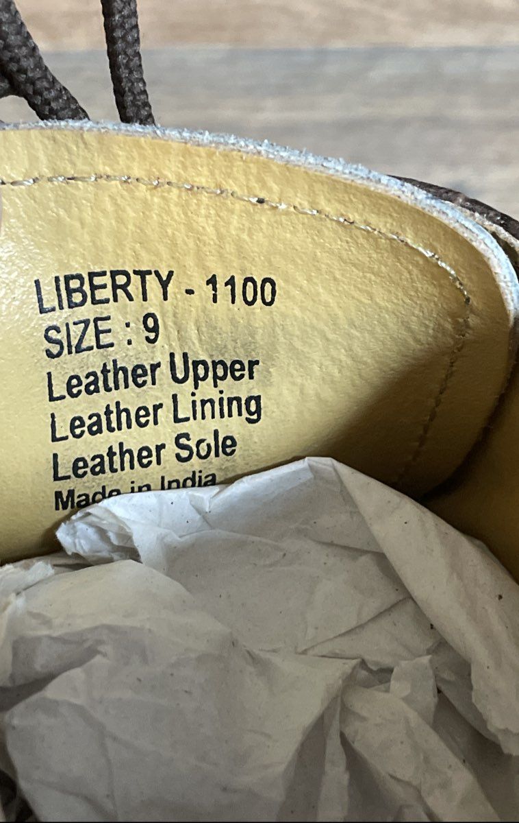 Fortune from Liberty Brown White Leather Wingtip Spectator Brogue Shoes Size 9