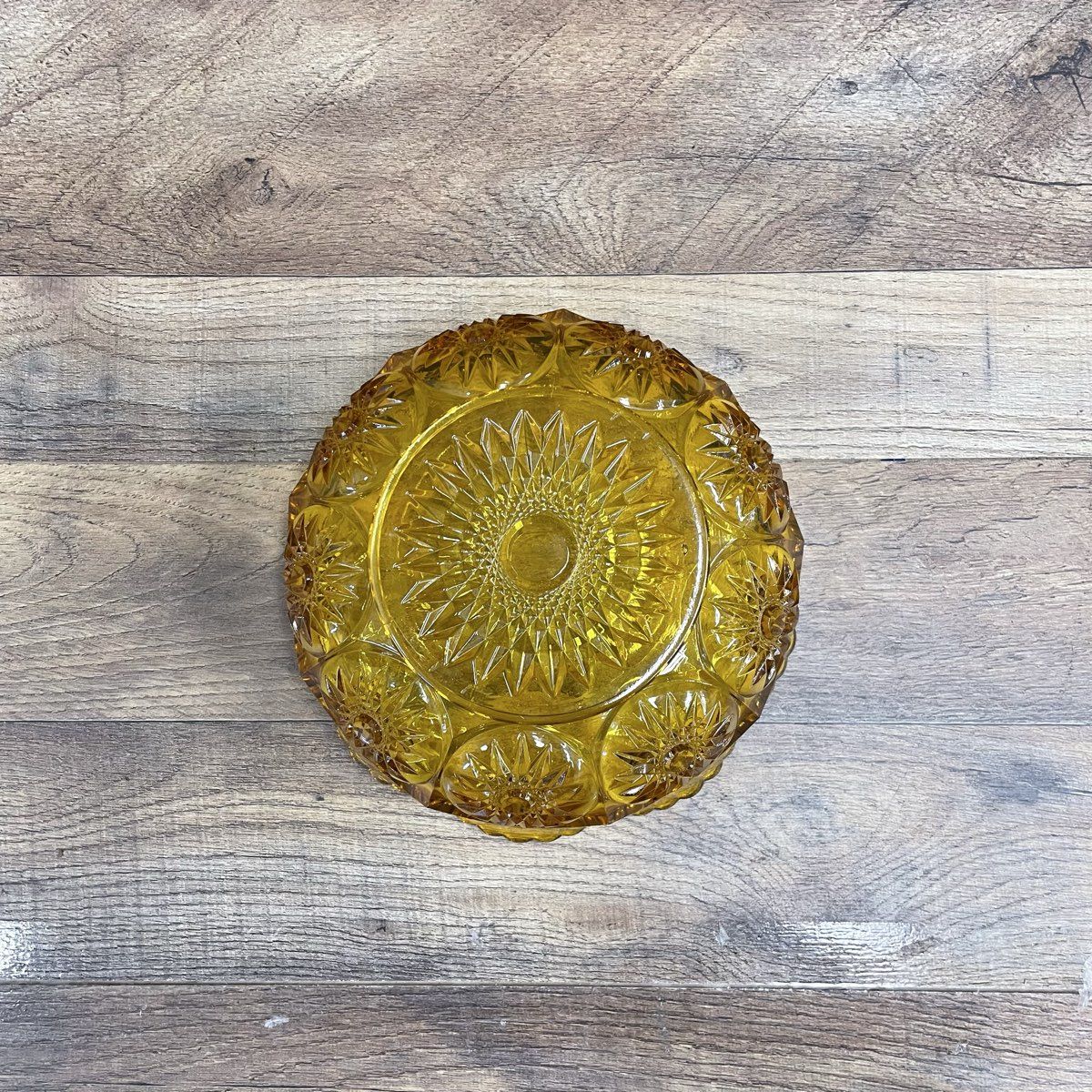 Vintage Style Amber Glass Bowl