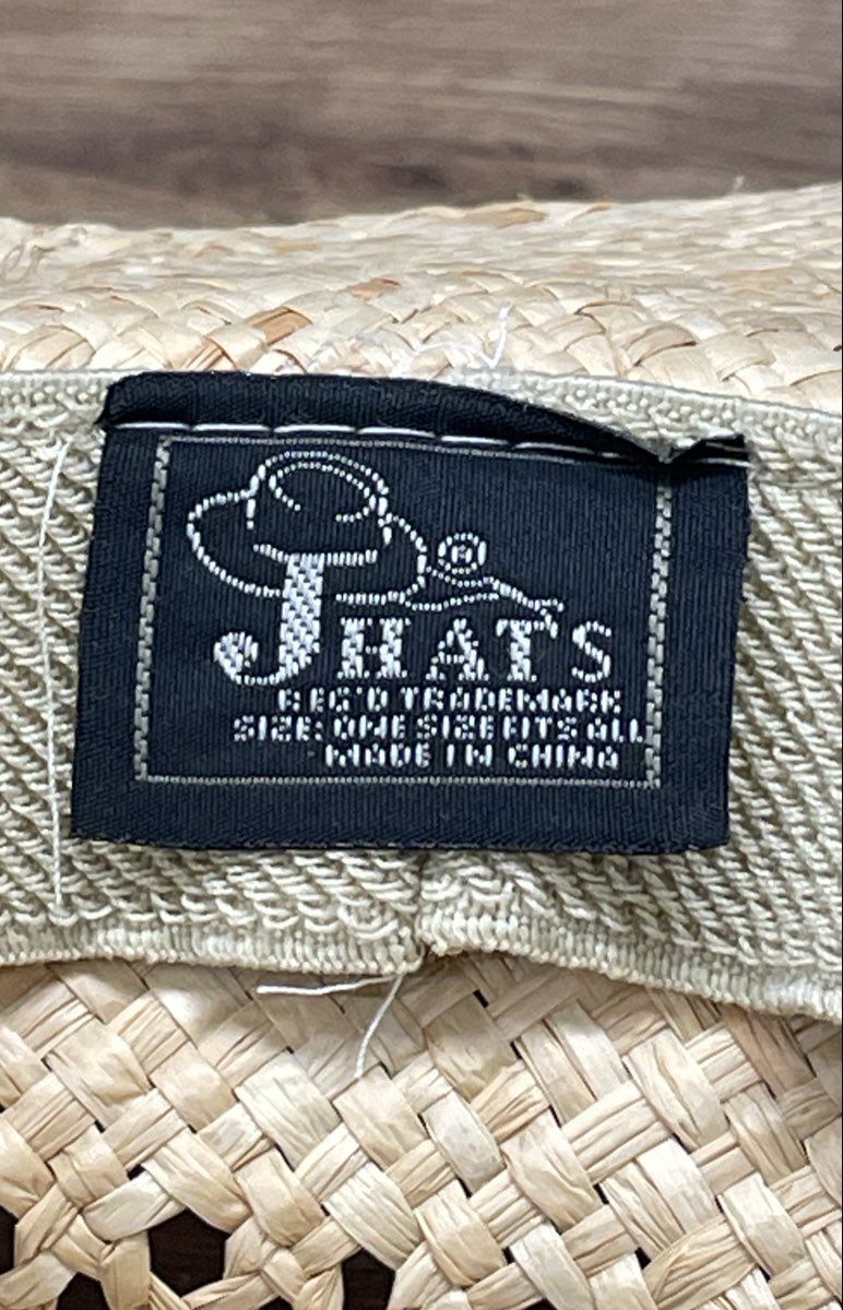 J Hats Unisex Straw Cowboy Hat Natural Tan Ventilated Braided Band OSFM