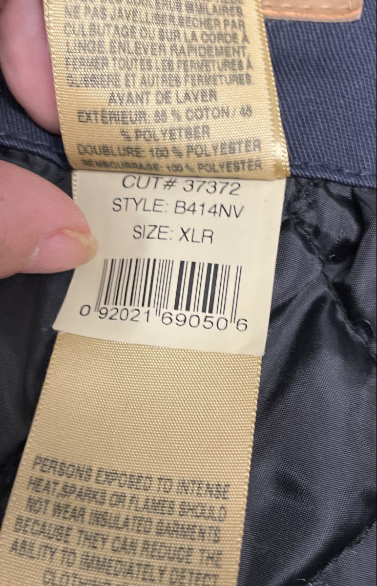 Berne Men's Navy Blue Insulated Quilted Bib Overalls Suburban Propane Sz XL