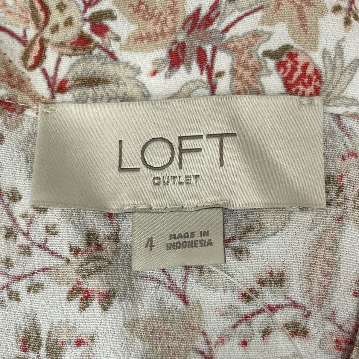 LOFT Outlet Women's Floral Midi Dress Ruffle Sleeve Multicolor NWT Sz 4
