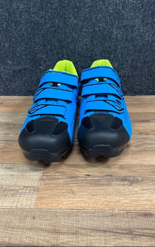 Kushike Sport Blue Black Neon Men's MTB Cycling Shoes Size EU 47