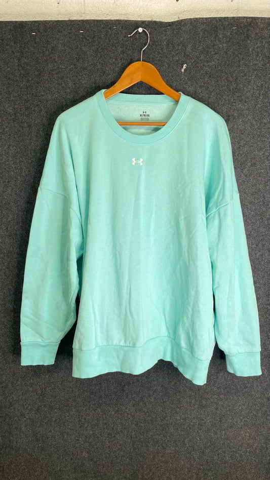 Under Armour Women's Rival Fleece Crewneck Sweatshirt Mint Green Size XL