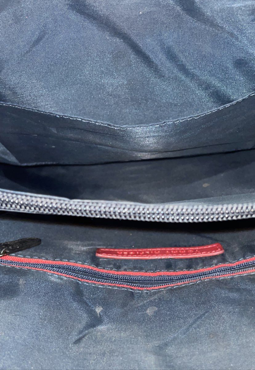 Tommy Hilfiger Black Monogram Jacquard Tote Bag Gold Hardware