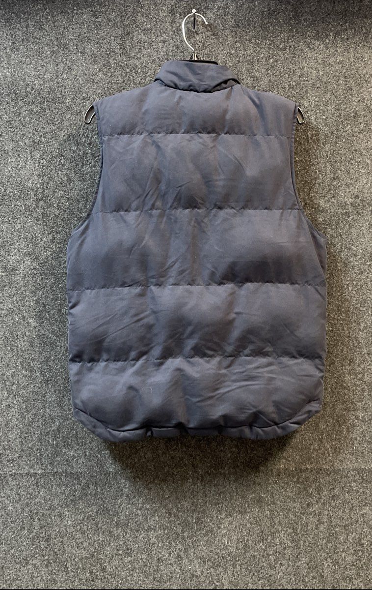 St John's Bay Men's Navy Blue Puffer Vest Quilted Full Zip Snap Front Sz S