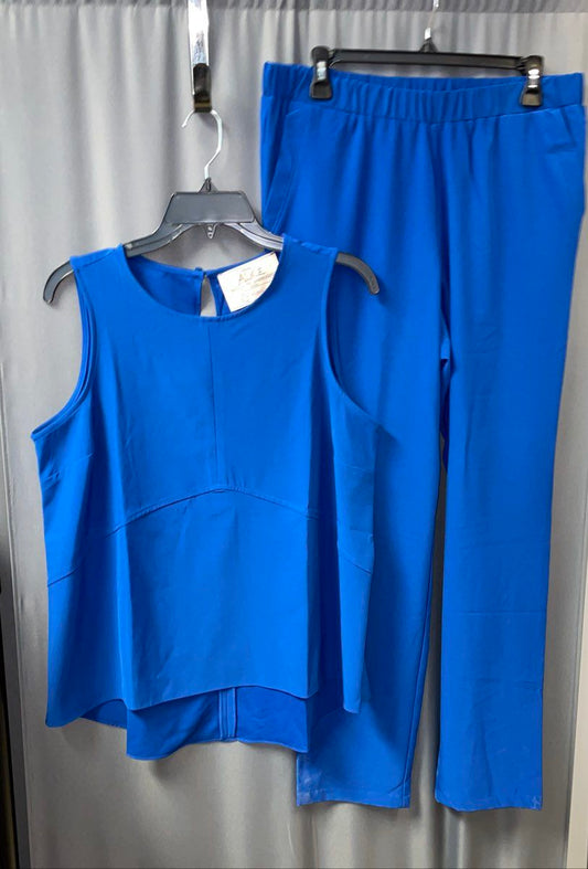 Disney G by Giuliana Women's Alice Looking Glass Blue Pants Set Outfit Sz L