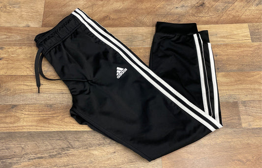 Adidas Men's Primegreen 3-Stripe Track Pants Black Joggers Size M