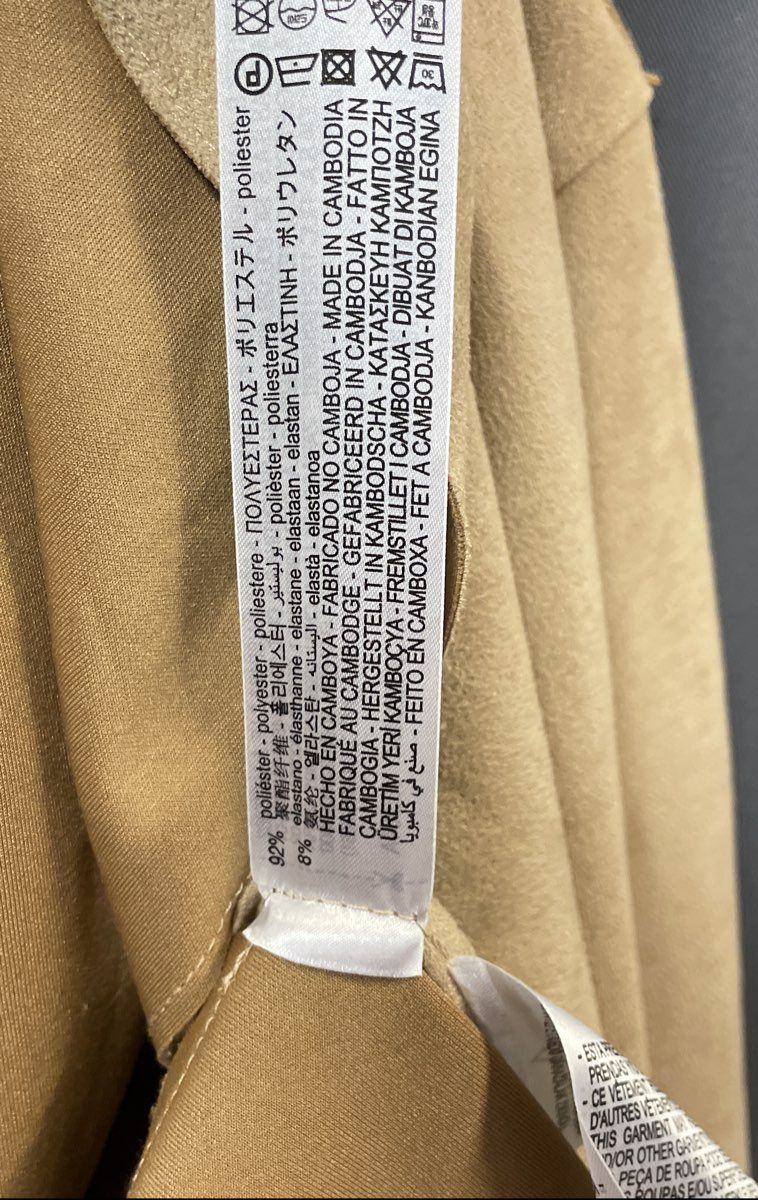 Zara Women's Tan Faux Suede Hooded Open Front Coat Cardigan Sz S Camel