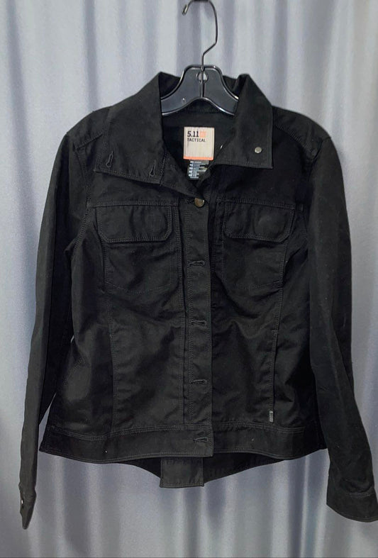 5.11 Tactical Women's Black Denim Style Utility Button Up Jacket Size M