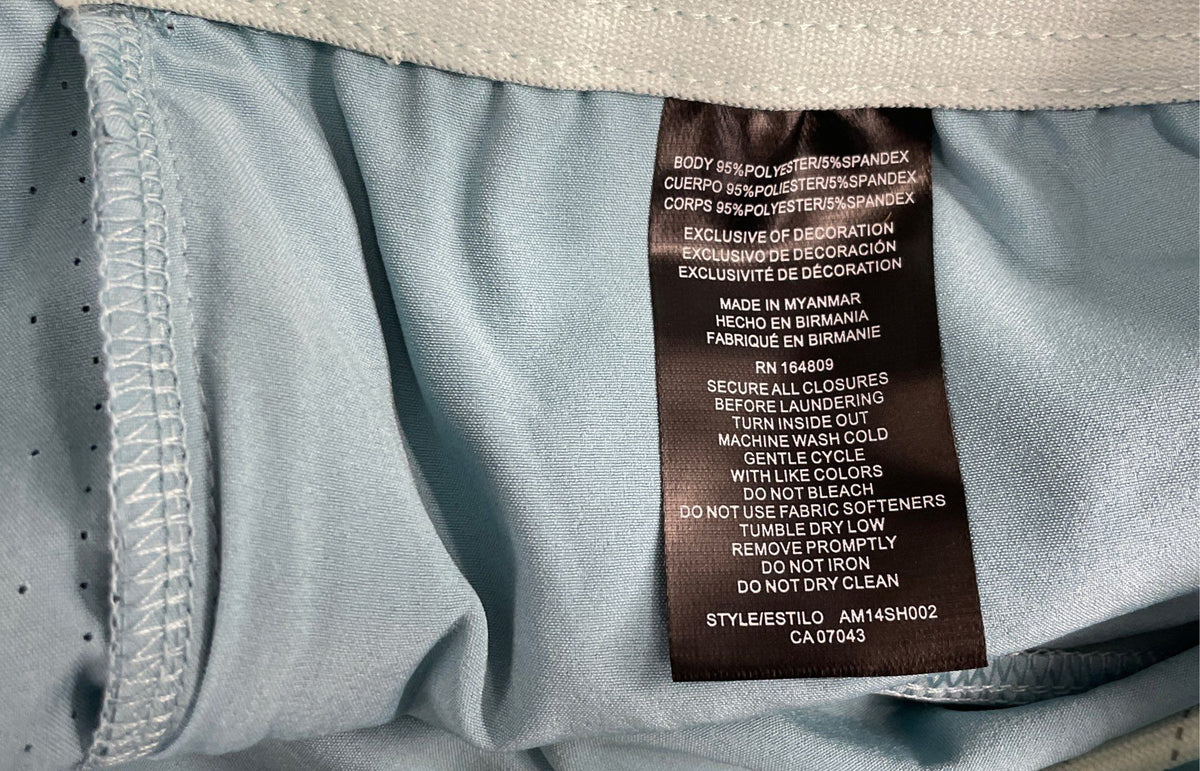 Motion Men's Marina Blue Motion Trail Shorts Reflective Zip Pockets Sz XL NWT