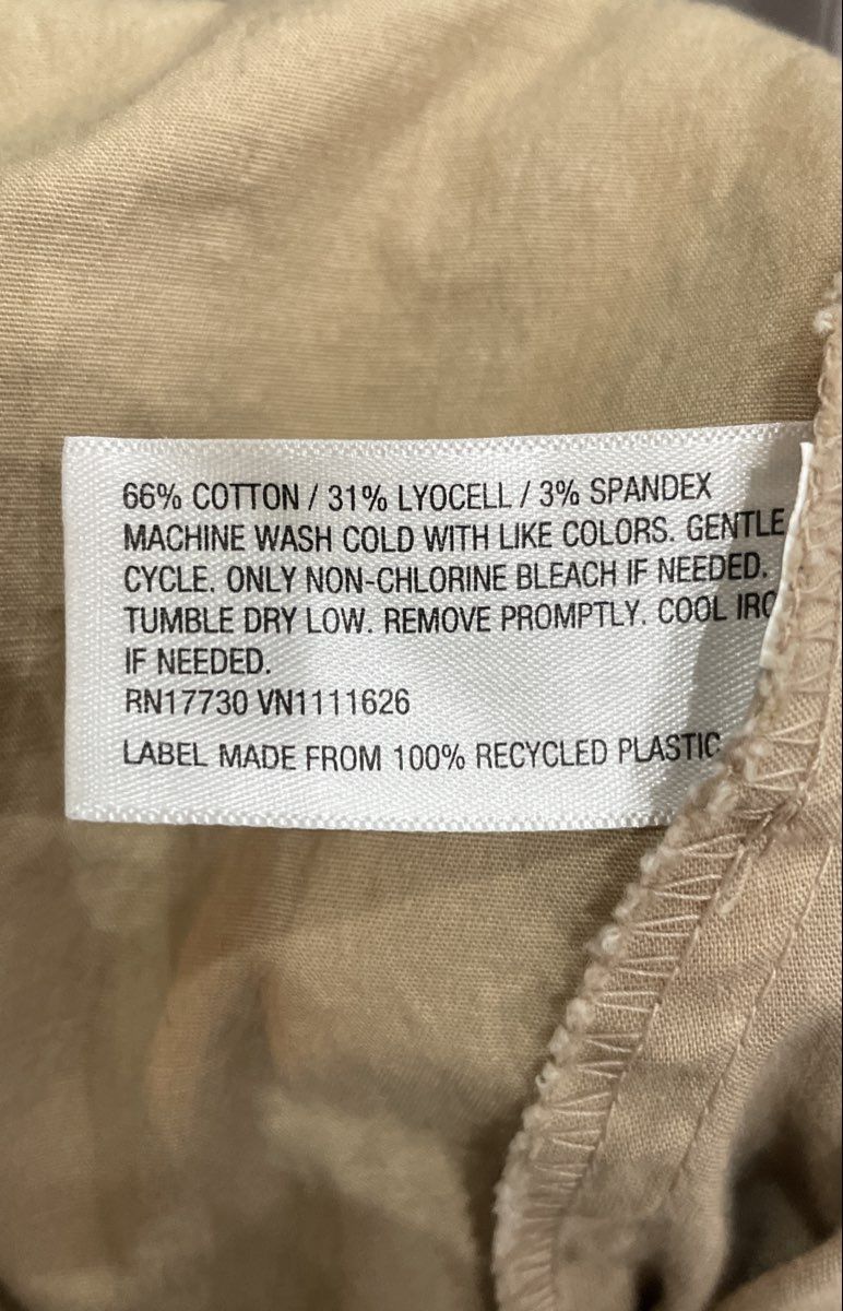 A New Day Women's Tan Khaki Stretch Cotton Lyocell Blend Chino Pants Size 16
