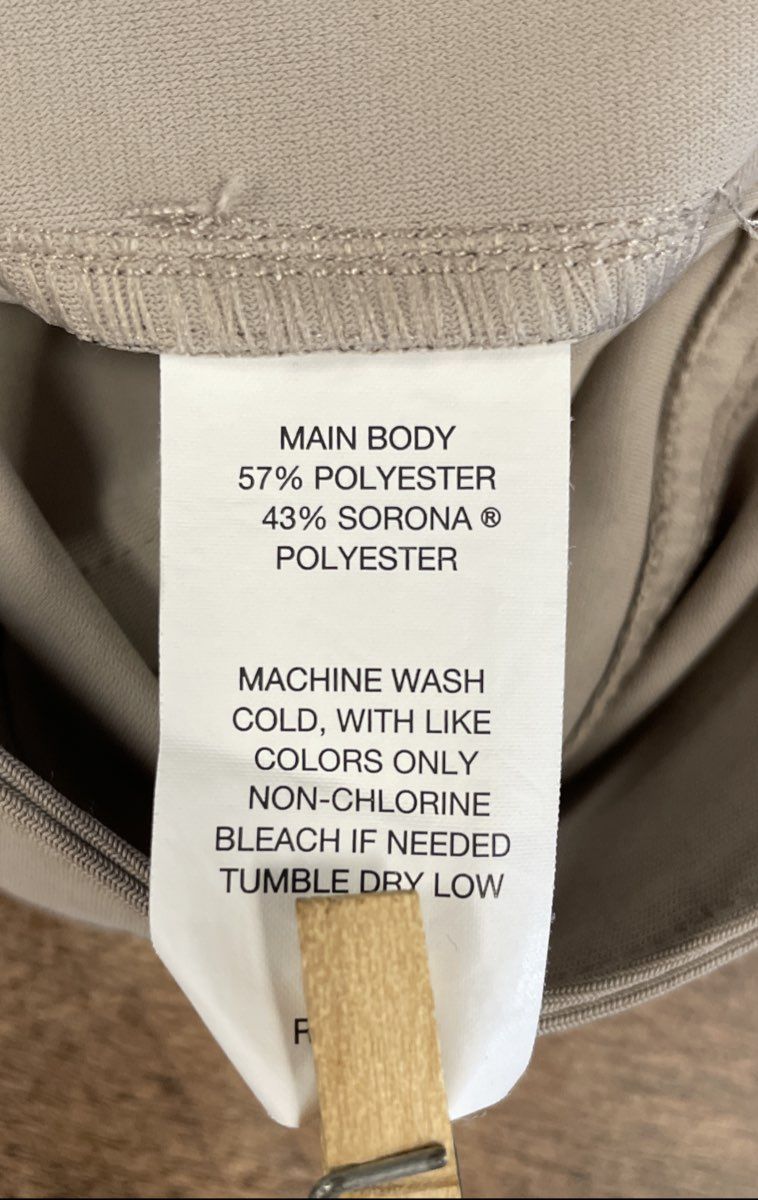 Zella Men's Beige Pyrite Sorona 5-Pocket Performance Tech Pants Sz 36