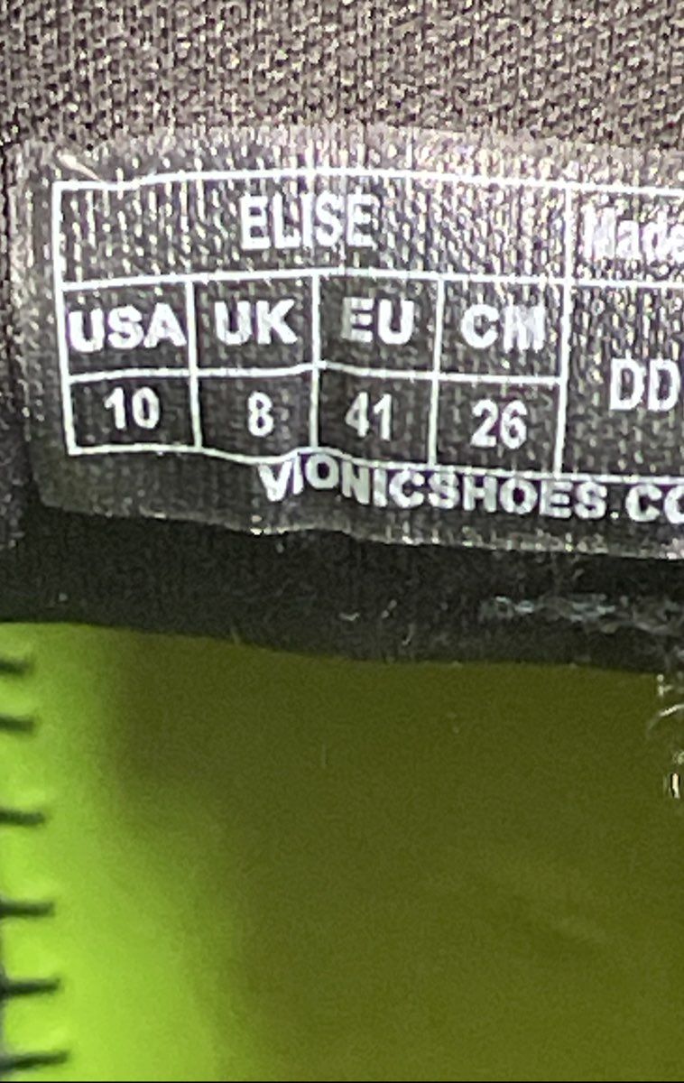 Vionic Elise Womens Black Leather Low Top Walking Sneakers Size 10