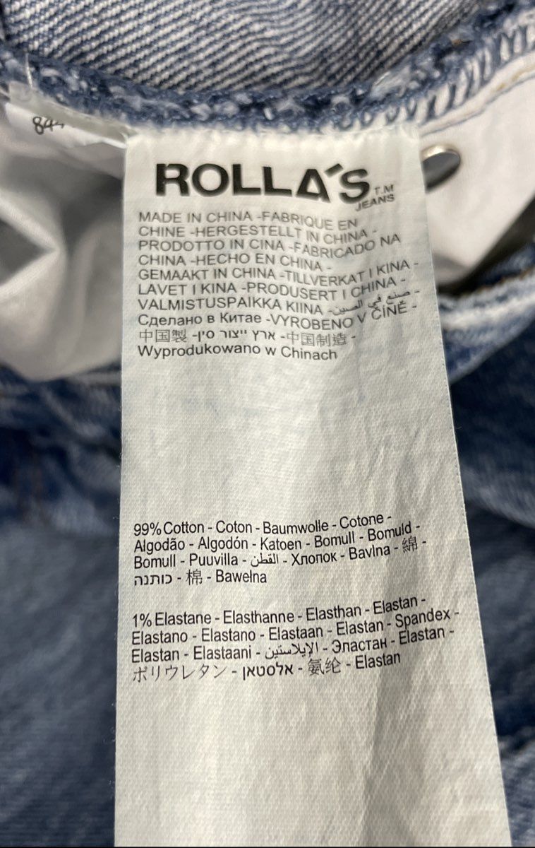 Rolla's Women's Blue High Rise Straight Leg Light Wash Jeans Size 12