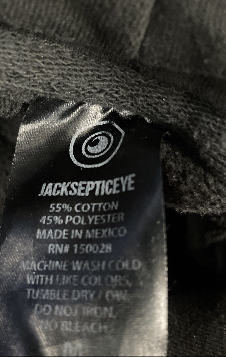 Jacksepticeye Unisex Black Thankmas Santa Eye Graphic Pullover Hoodie Sz M