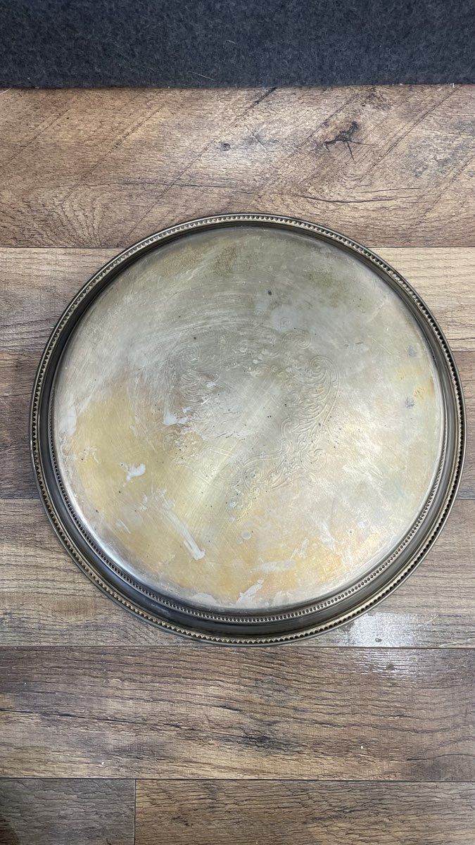 Vintage Style Sliver-Plated Serving Tray