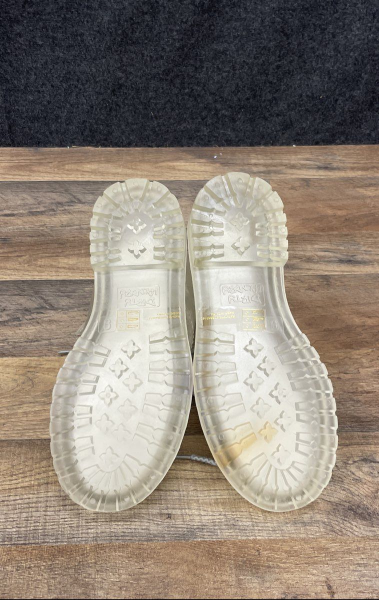 Dirty Laundry Balancie Clear Transparent Lace Up Combat Rain Boots Size 9
