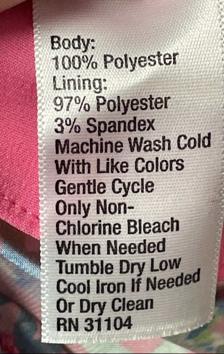 NWT Women's Pink Multicolored Cynthia Rowley Short Sleeve Dress - Size 12