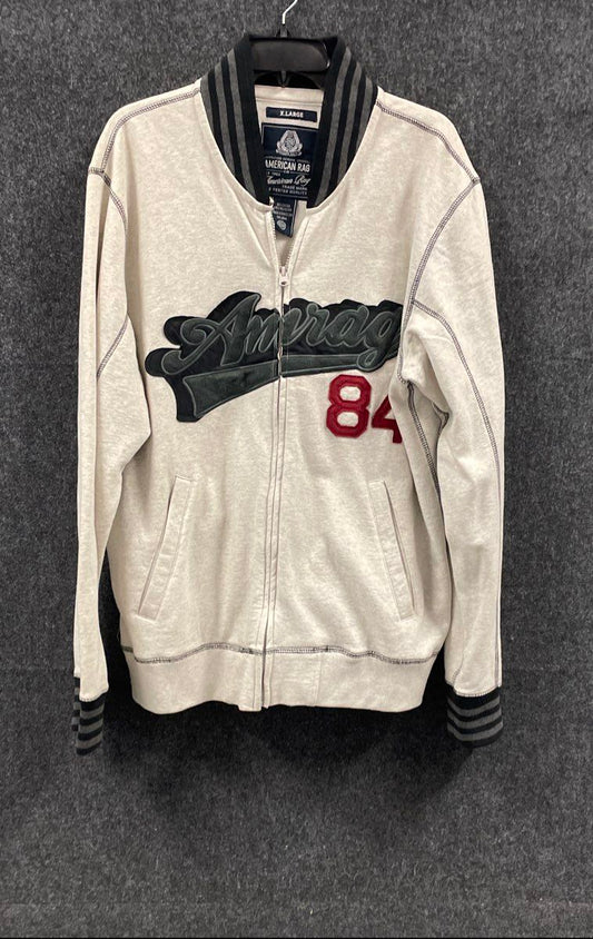 American Rag Men's Gray Amrag 84 Varsity Full Zip Sweatshirt Jacket Sz XL