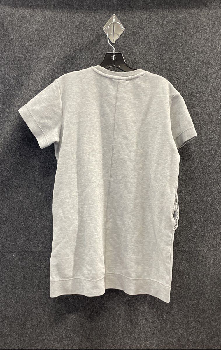 Nike Women's Grey Heather Short Sleeve Sweatshirt Dress Pockets Logo Size M