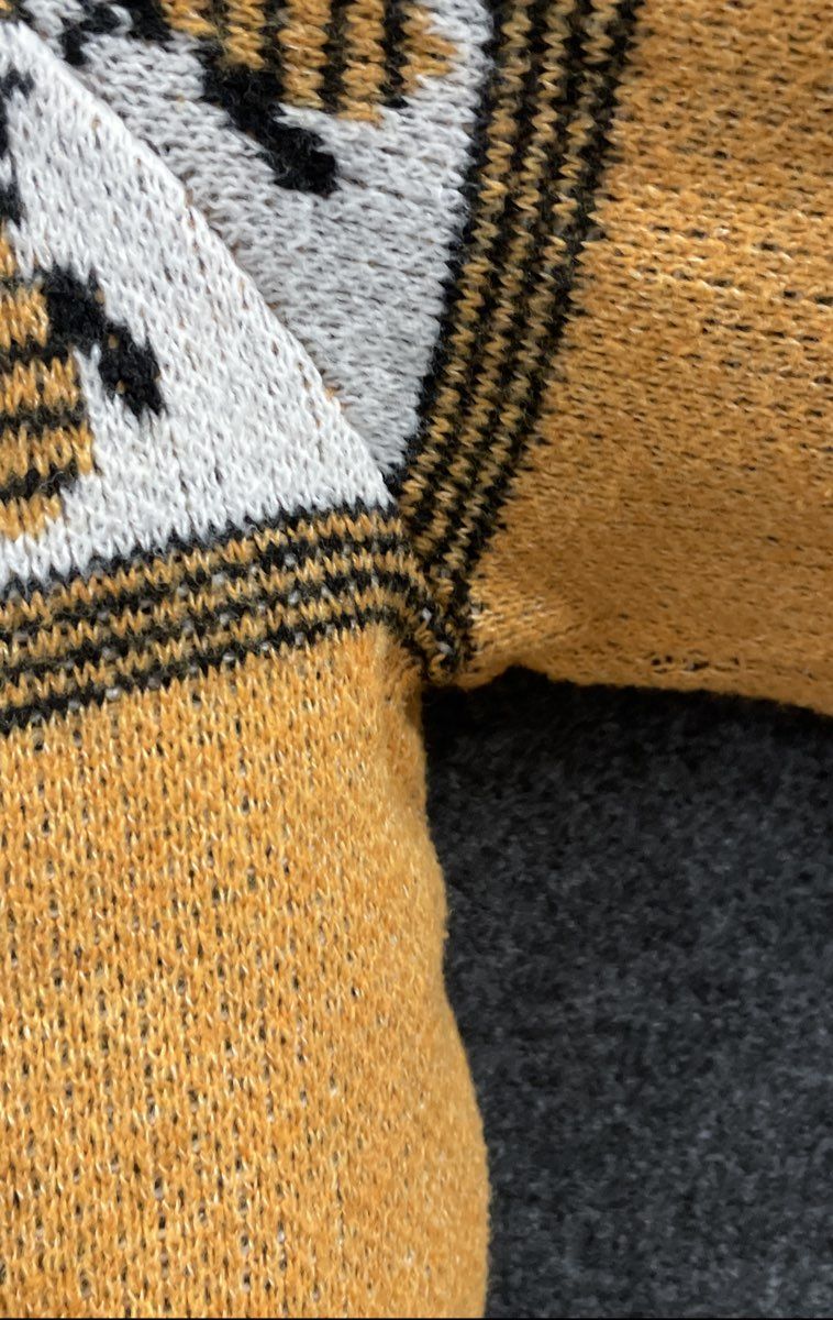 Romwe Women's Yellow Bee Pattern Honeybee Crewneck Sweater Plus Size Sz 4XL
