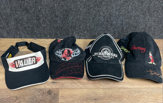 Vintage Y2K Disney Parks Hat Lot 4 Star Wars Weekends Grumpy Vader Caps