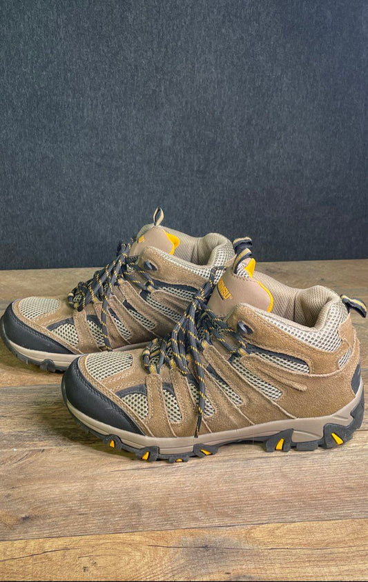 Khombu TE-M3205-2A Brown Leather Mesh Hiking Trail Boots Men's Size 8.5