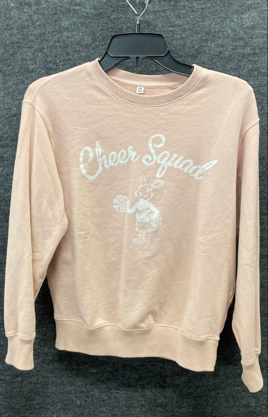 Uniqlo Girls Pink Cheer Squad Bunny Graphic Sweatshirt Size 11-12