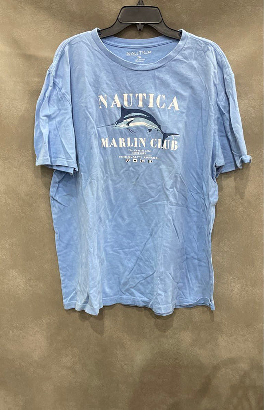 Nautica Men's Light Blue Marlin Club Coastal Graphic T-Shirt Size XXL