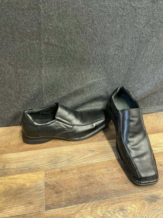 Dexter Micah SO Black Square Toe Slip On Loafers Dress Shoes Size 10