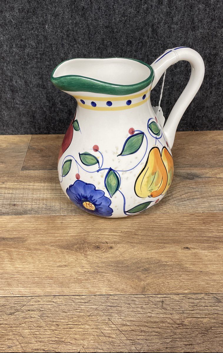 Bella Casa Ceramic Glazed Pitcher