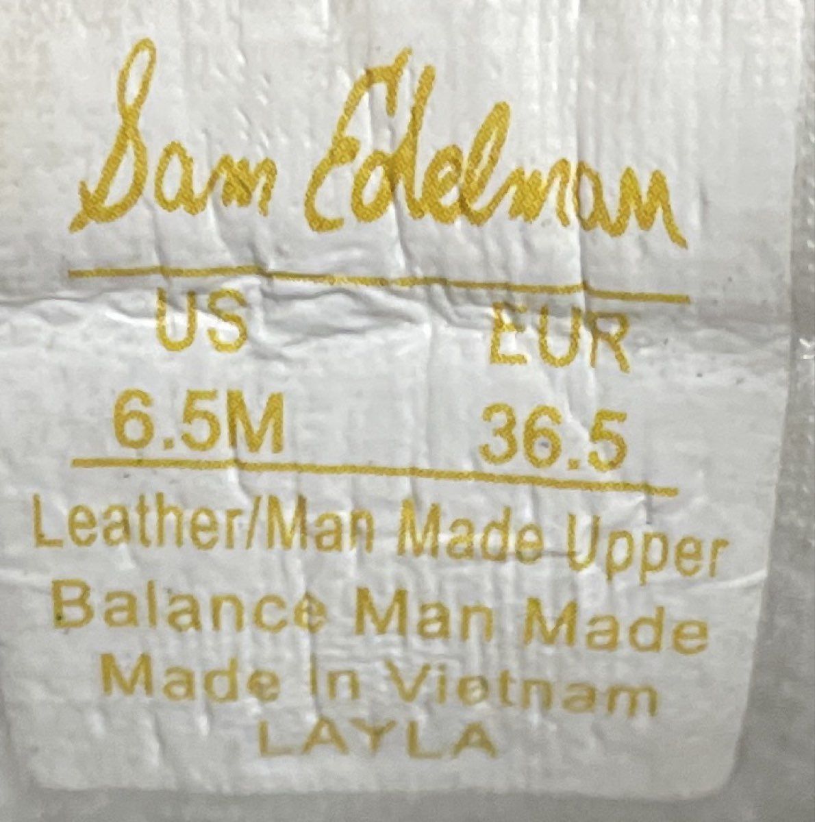 Sam Edelman Layla White Black Gum Fashion Sneakers Women's Size 6.5