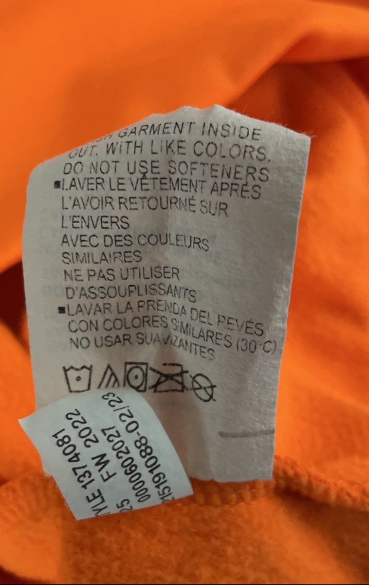 Under Armour Men's Orange Armour Fleece Vertical Wordmark Hoodie Sz M