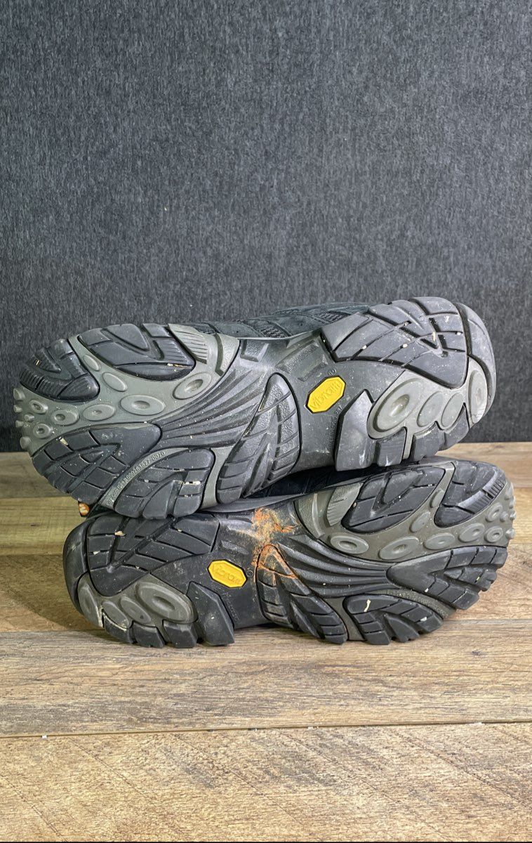 Merrell Moab 2 Vent Black Suede Mesh Mid Hiking Boots Men's Size 10.5 W