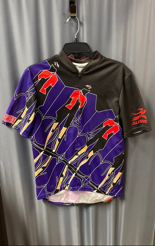 Vintage 1998 Ride The Rockies Colorado Bicycle Tour Jersey Aussie Denver Sz L