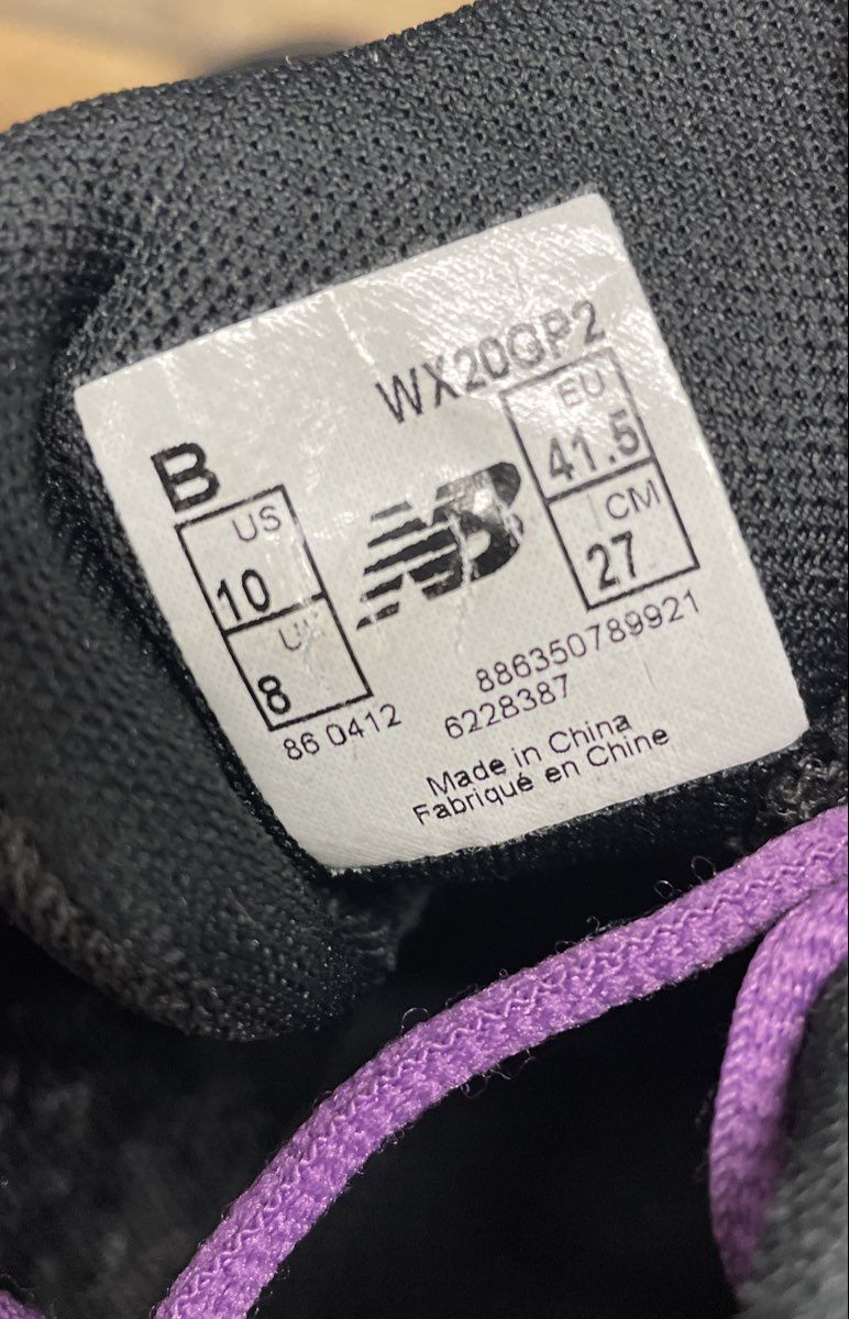 New Balance Minimus WX20GP2 Black Purple Women's Training Shoes Size 10