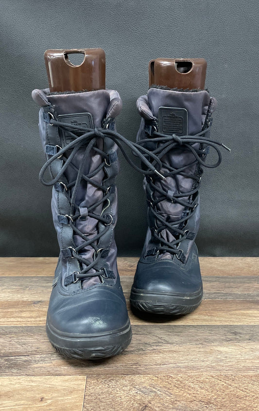 Coach Sage A9177 Navy Lace Up Winter Snow Boots Women's Size 11B