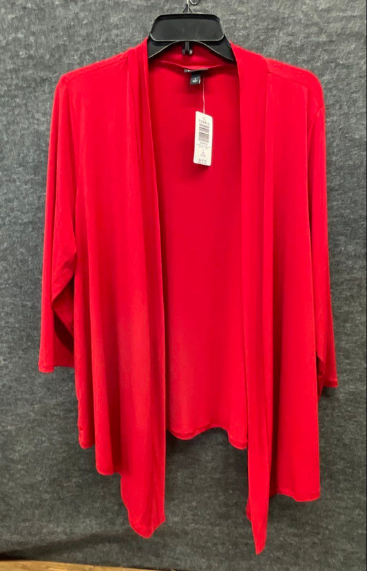 Torrid Women's Red Studio Knit Drape Open Front Cardigan NWT Size 1X