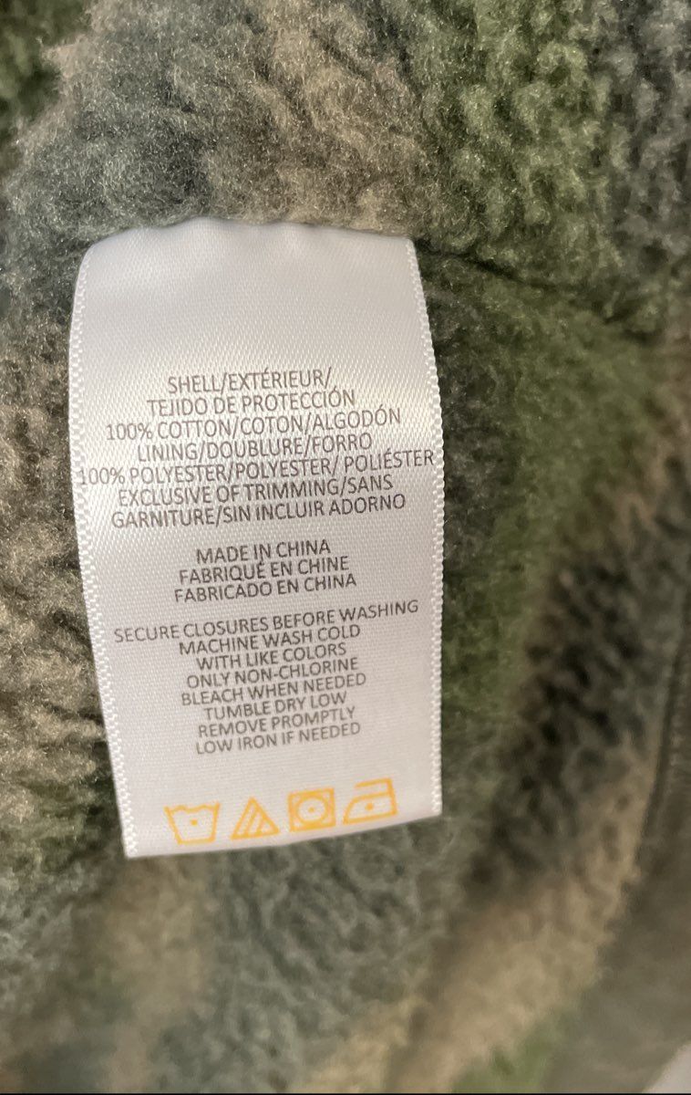 Wolverine Men's Green Canvas Sherpa Lined Zip-Up Workwear Vest Sz L