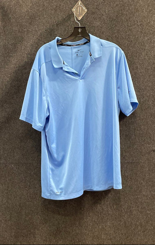 Nike Men's Light Blue Dri-FIT Golf Polo Shirt Short Sleeve Solid Size XL