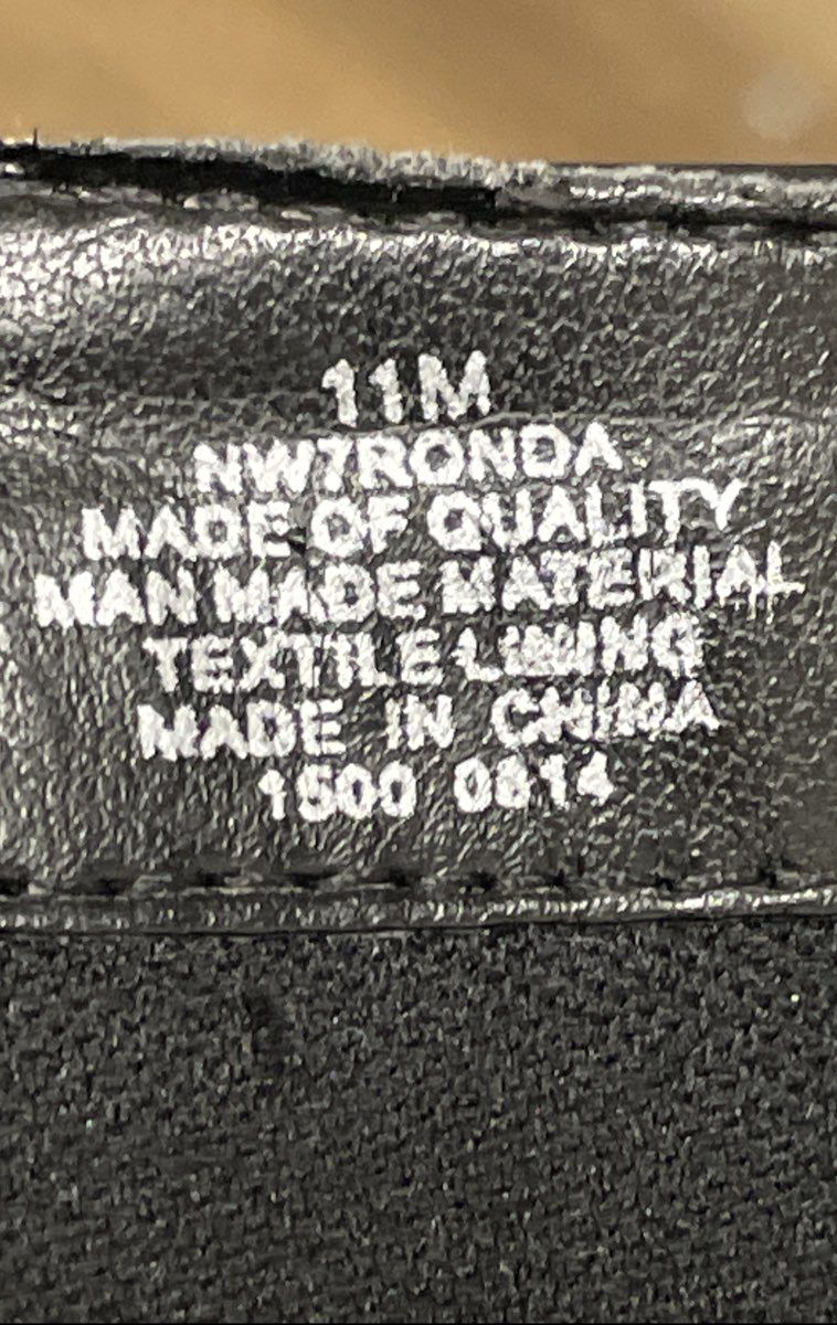 Nine West NWIRONDA Black Synthetic Leather High Heel Ankle Boots Size 11 M