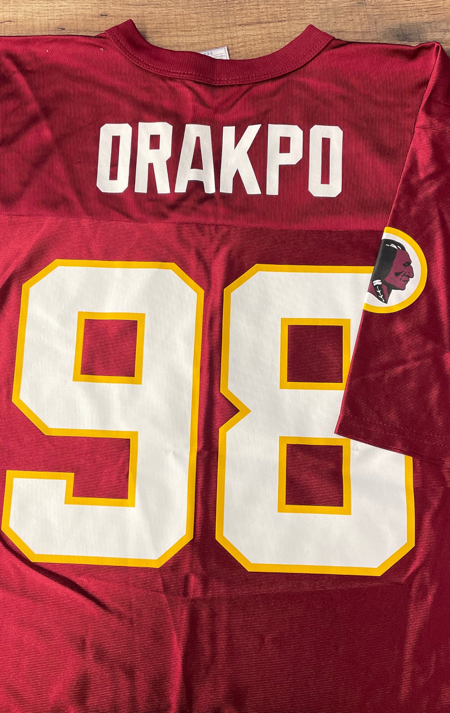 NFL Team Apparel Men's Washington Redskins Brian Orakpo #98 Jersey Burgundy M