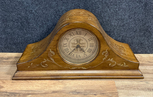Bombay Company Traditional Mantel Clock Wood Finish Roman Numerals 2003
