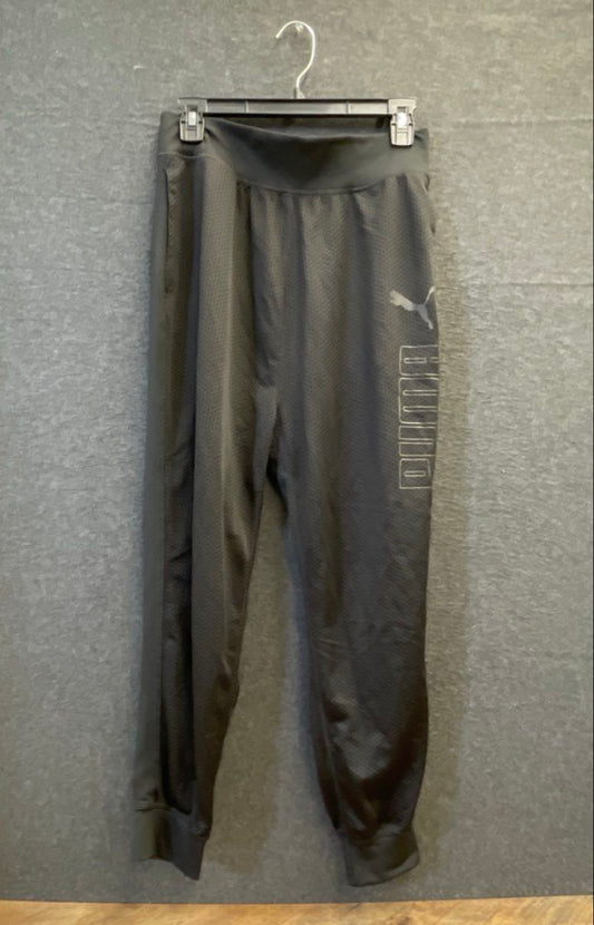 PUMA Women's Black Semi-Sheer Mesh Jogger Pants Sz XS