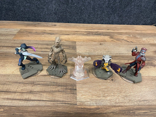 Disney Infinity 2.0 Marvel Guardians of the Galaxy Lot of 5 Figures Playset