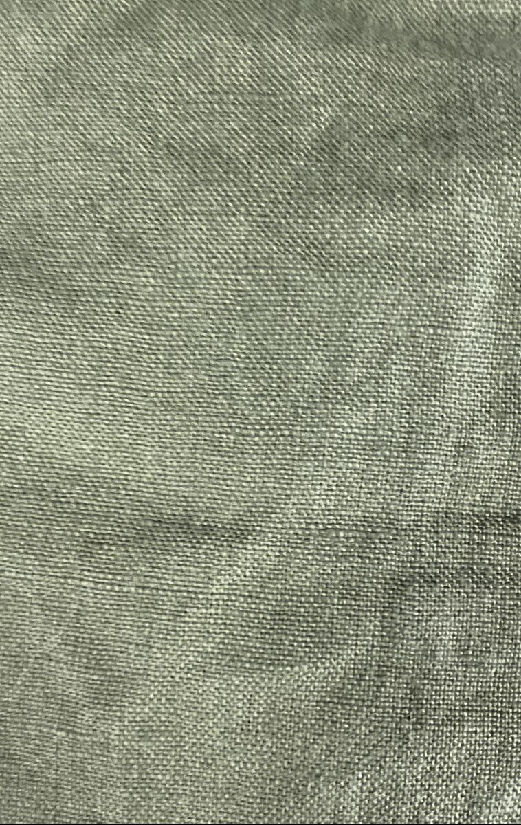 L.L. Bean Women's Olive Green 100% Linen Pintuck Pleated Front Blouse Sz L