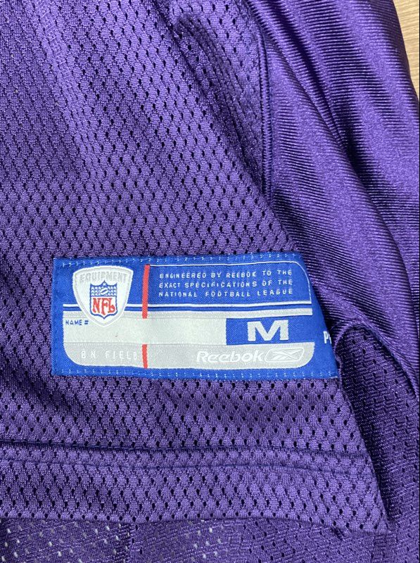 Reebok Men's Baltimore Ravens Joe Flacco #5 NFL Equipment Purple Jersey Size M