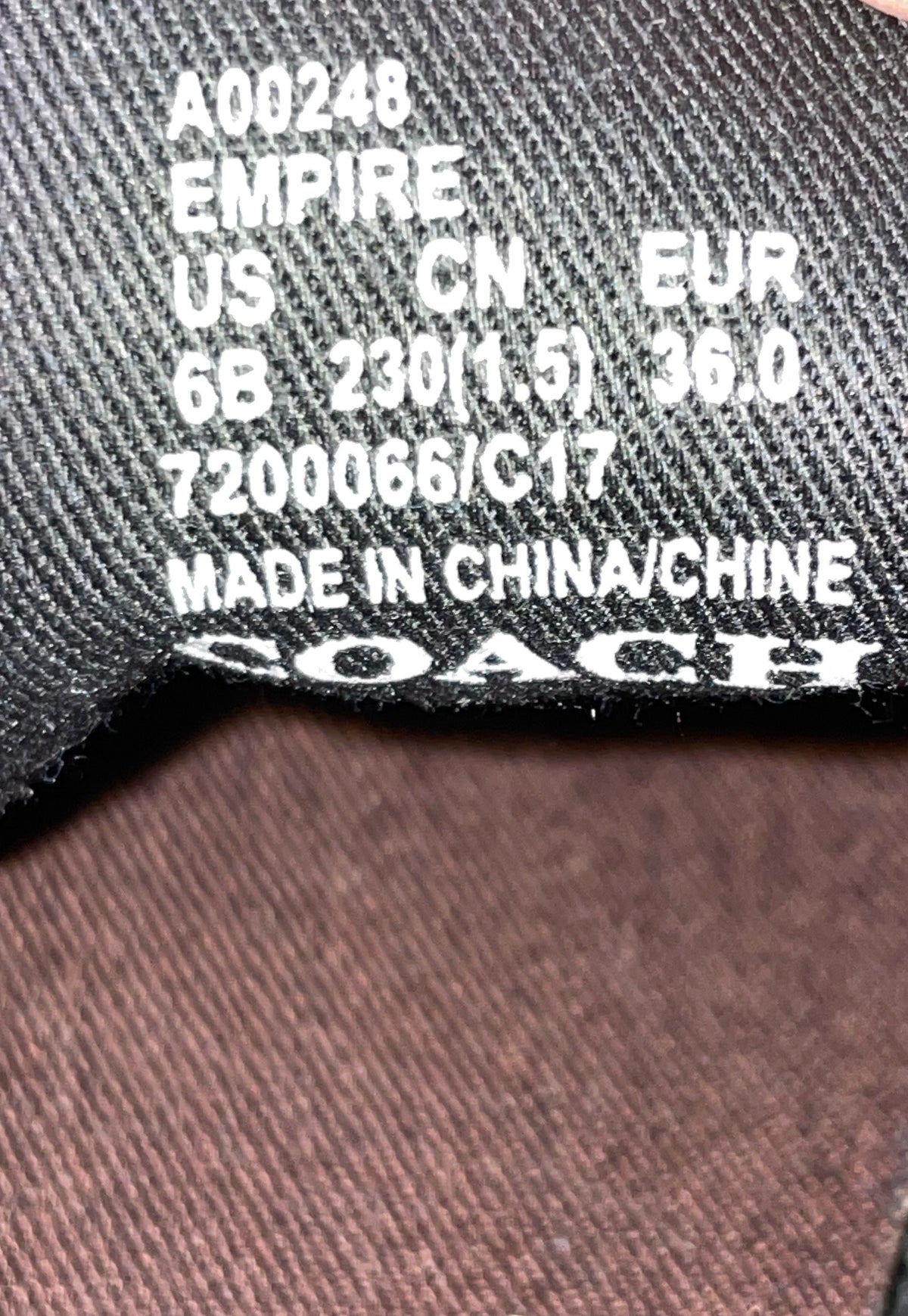 Coach Empire Signature Jacquard Black Low Top Sneakers Women's Size 6B
