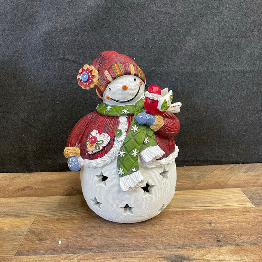 Cracker Barrel Christmas Decorative Light Up Snowman