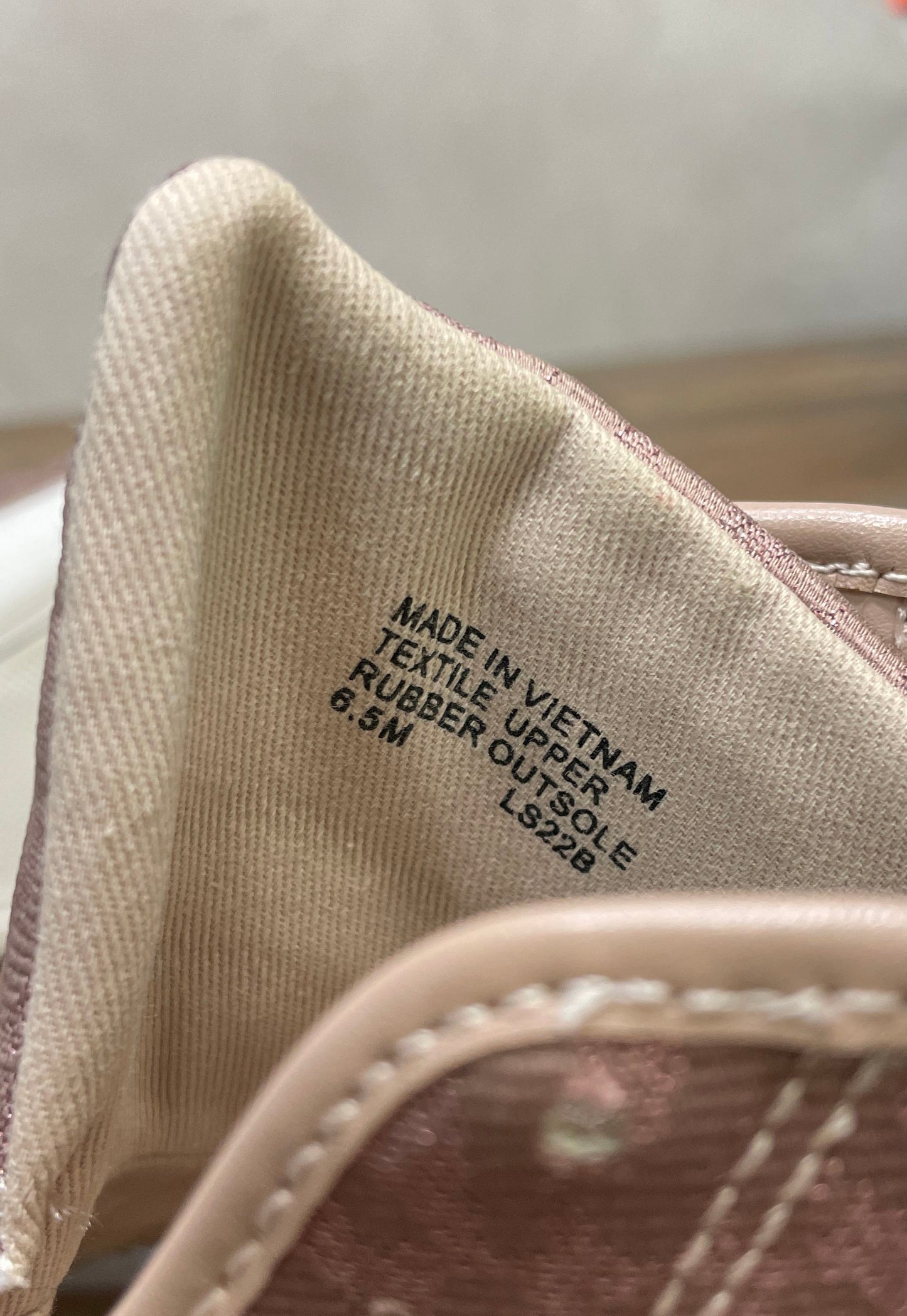 Michael Kors LS22B Pink Rose Gold Textile High Top Sneakers Women's Size 6.5M